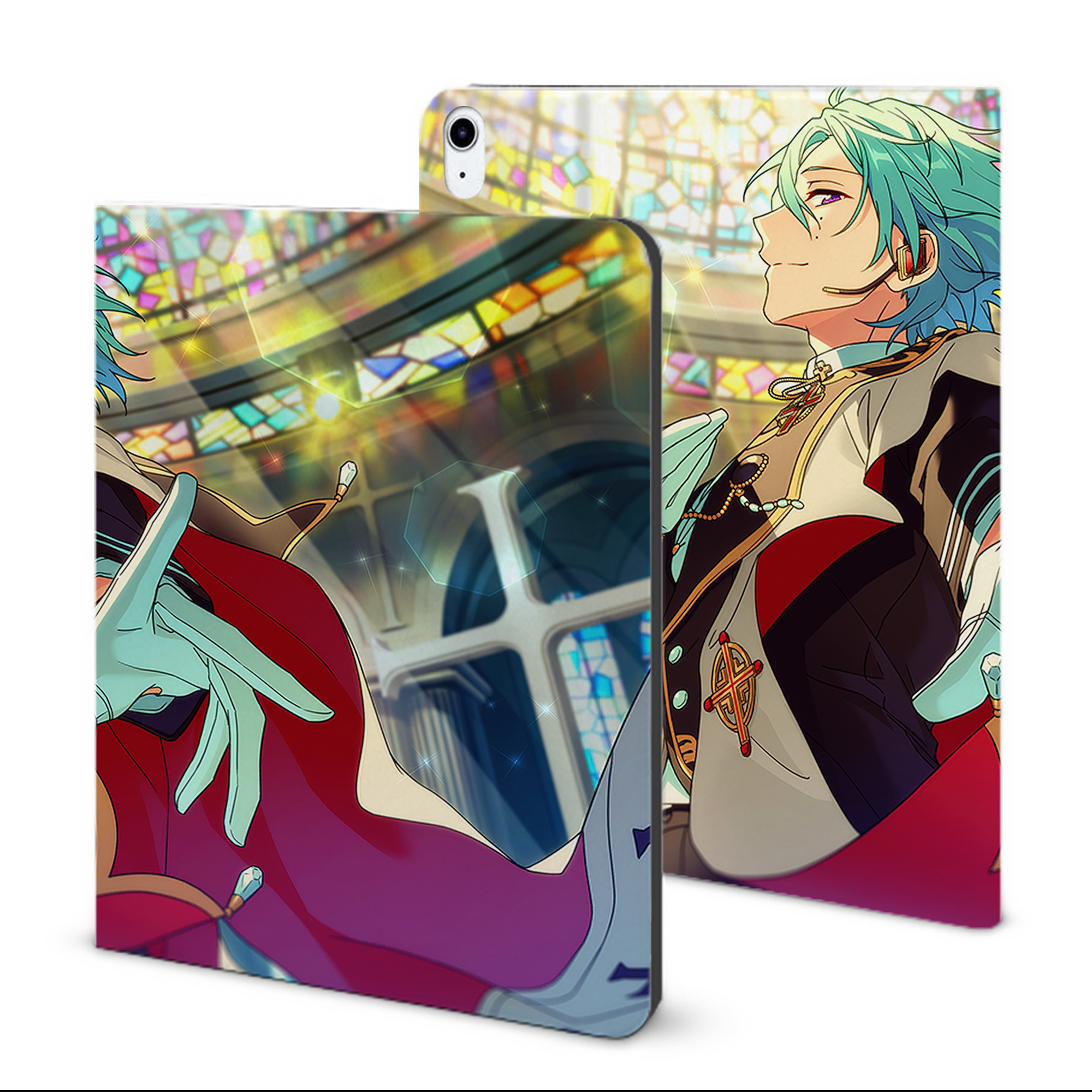 （画像用） あんさんぶるスターズ! Ensemble Stars IPad ケース ブック型 PUレザー TPU 耐衝撃 軽量 薄型 ペン収納なし 全面保護 IPad 各モデル対応